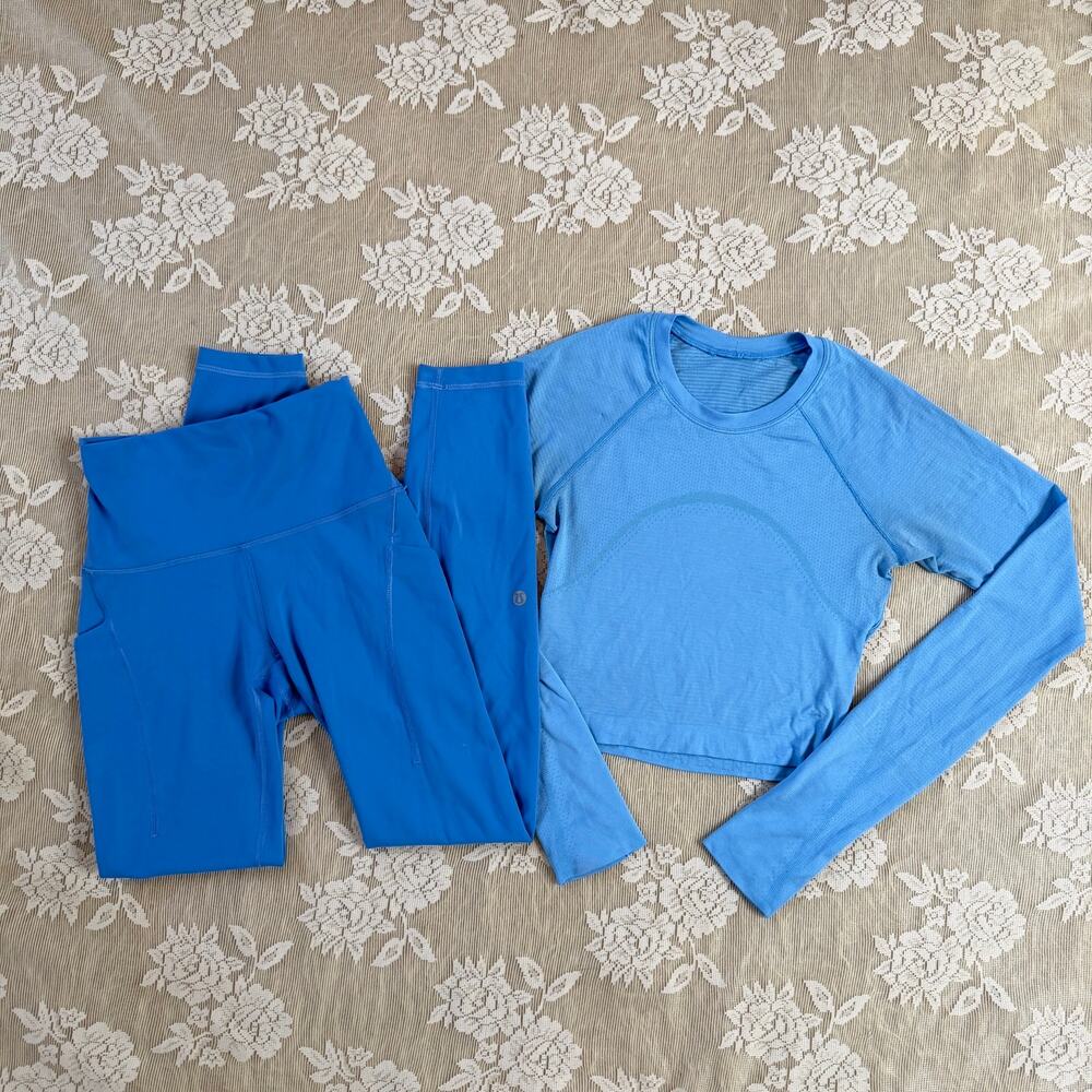 Lululemon Blue Workout Set Size 2